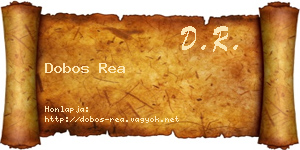 Dobos Rea névjegykártya